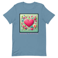 Unisex t-shirt feels soft and lightweight "HEARTS & FLOWERS"