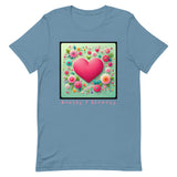 Unisex t-shirt feels soft and lightweight "HEARTS & FLOWERS"