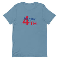 Unisex t-shirt feels soft and lightweight "HAPPY 4TH"