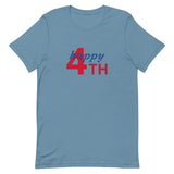 Unisex t-shirt feels soft and lightweight "HAPPY 4TH"