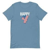 Unisex t-shirt feels soft and lightweight "HAPPY 4th"