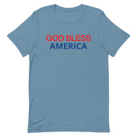 Unisex t-shirt feels soft and lightweight "GOD BLESS AMERICA"