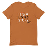 Lightweight cotton t-shirt  "IT'S A LONG STORY"