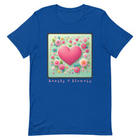 Unisex t-shirt feels soft and lightweight "HEARTS & FLOWERS"