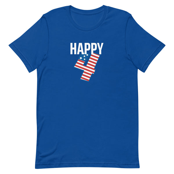 Unisex t-shirt feels soft and lightweight "HAPPY 4th"