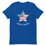 Unisex t-shirt feels soft and lightweight "HAPPY FOURTH"