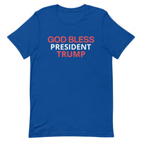 Unisex t-shirt feels soft and lightweight "GOD BLESS TRUMP"