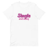 Lightweight cotton t-shirt  "SINGLE AND SASSY"