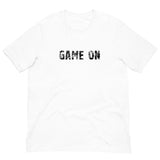 Unisex t-shirt feels soft and lightweight, with the right amount of stretch "GAME ON"