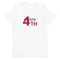 Unisex t-shirt feels soft and lightweight "HAPPY 4TH"