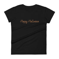 Women's short sleeve t-shirt "Happy Halloween"