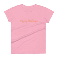 Women's short sleeve t-shirt "Happy Halloween"