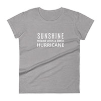 Women's cotton t-shirt "SUNSHINE WITH A LITTLE HURRICANE"