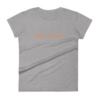 Women's short sleeve t-shirt "Happy Halloween"