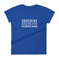 Women's cotton t-shirt "SUNSHINE WITH A LITTLE HURRICANE"