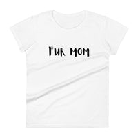 Women's short sleeve classic t-shirt made of 100% jersey knit (cotton)    "FUR MOM"