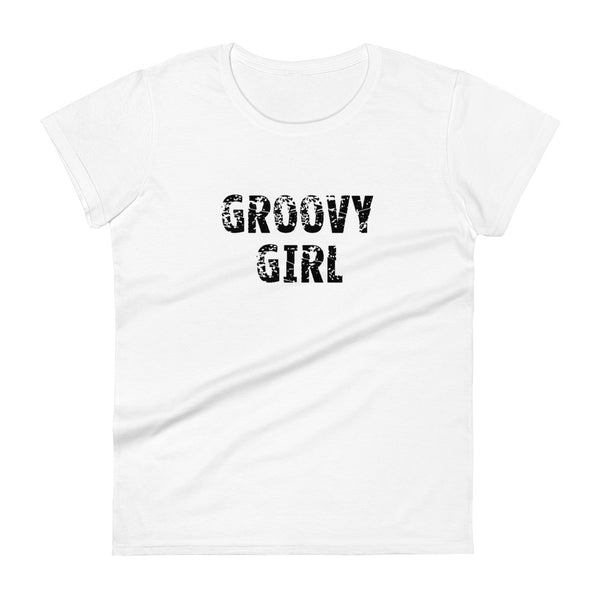 Women's 100% cotton short sleeve t-shirt  "GROOVY GIRL"