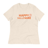 Softest and most comfortable Women's Relaxed T-Shirt. "HAPPY HALLOWINE"