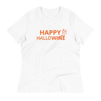 Softest and most comfortable Women's Relaxed T-Shirt. "HAPPY HALLOWINE"