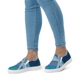 Women’s slip-on canvas shoes  BLUE ART