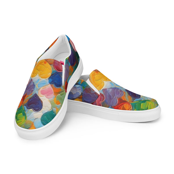 Women’s slip-on canvas shoes. HEARTS