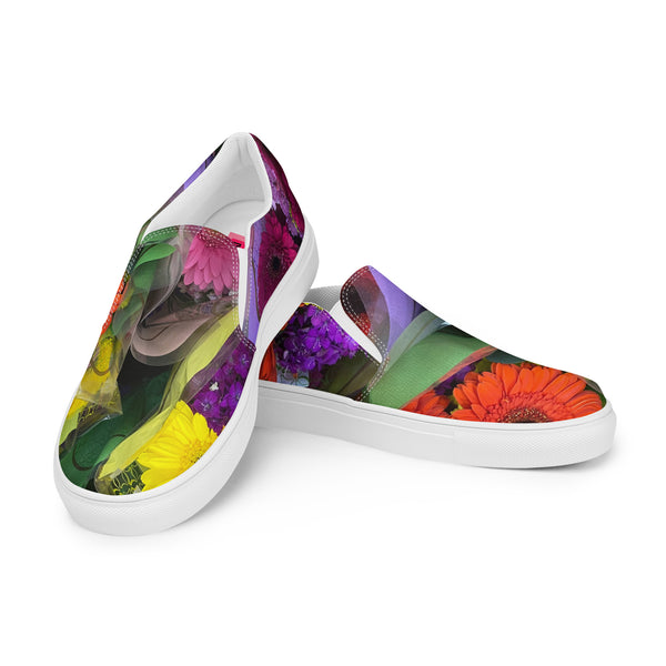 Women’s slip-on canvas shoes FLOWERS