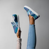 Women’s slip-on canvas shoes  BLUE ART