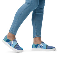 Women’s slip-on canvas shoes  BLUE ART