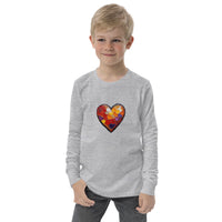 Youth long sleeve tee with heart