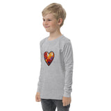 Youth long sleeve tee with heart