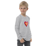 Youth long sleeve tee with heart