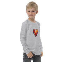 Youth long sleeve tee with heart