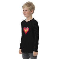 Youth long sleeve tee with heart