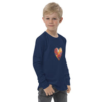 Youth long sleeve tee with heart