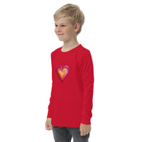 Youth long sleeve tee with heart