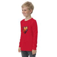 Youth long sleeve tee with heart