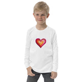 Youth long sleeve tee with heart