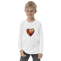 Youth long sleeve tee with heart