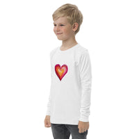 Youth long sleeve tee with heart