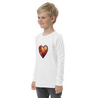 Youth long sleeve tee with heart