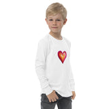 Youth long sleeve tee with heart