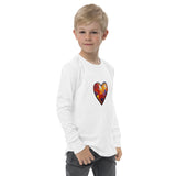 Youth long sleeve tee with heart