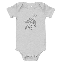 Baby short sleeve one piece - Olive branch