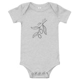 Baby short sleeve one piece - Olive branch