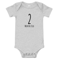 100% cotton one-piece Baby Onesie  "2 MONTHS OLD"