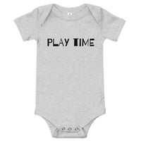 100% cotton one-piece Baby Onesie. "PLAY TIME"