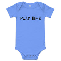 100% cotton one-piece Baby Onesie. "PLAY TIME"