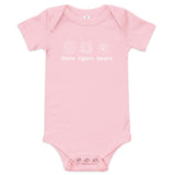 Baby short sleeve one piece (onesie) "lions tigers bears"