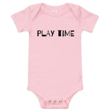 100% cotton one-piece Baby Onesie. "PLAY TIME"