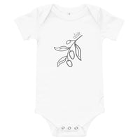 Baby short sleeve one piece - Olive branch